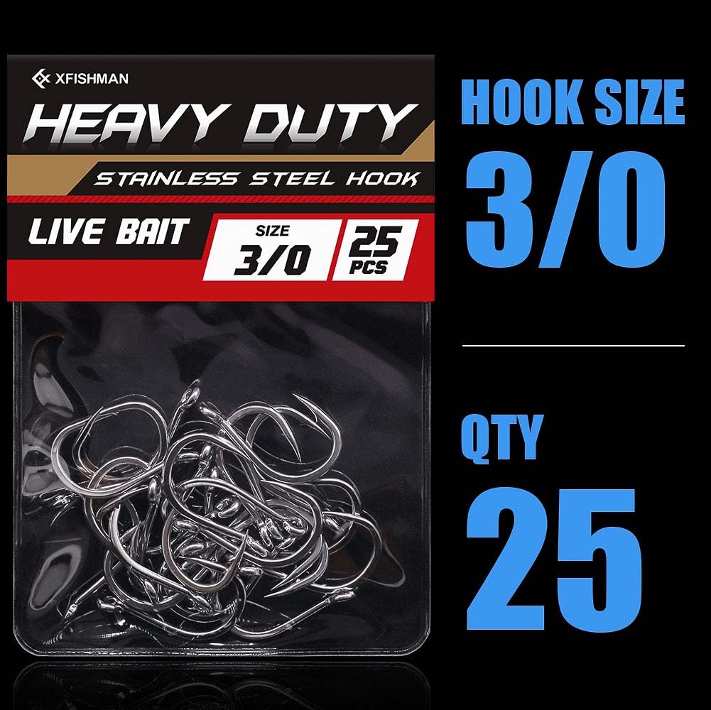 3X-Strong-Octopus-Hooks-Saltwater-Fishing-Circle-Hooks- Stainless Big Game Size 1-13/0