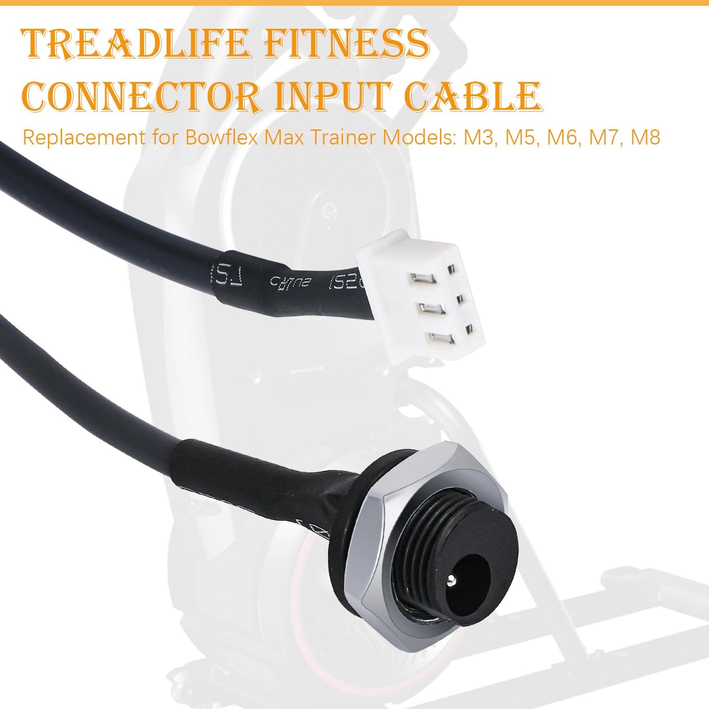 GGTE Connector Input Cable for Bowflex Max Trainer Models: M3, M5, M6, M7, M8 Connector Cable for Powerplug