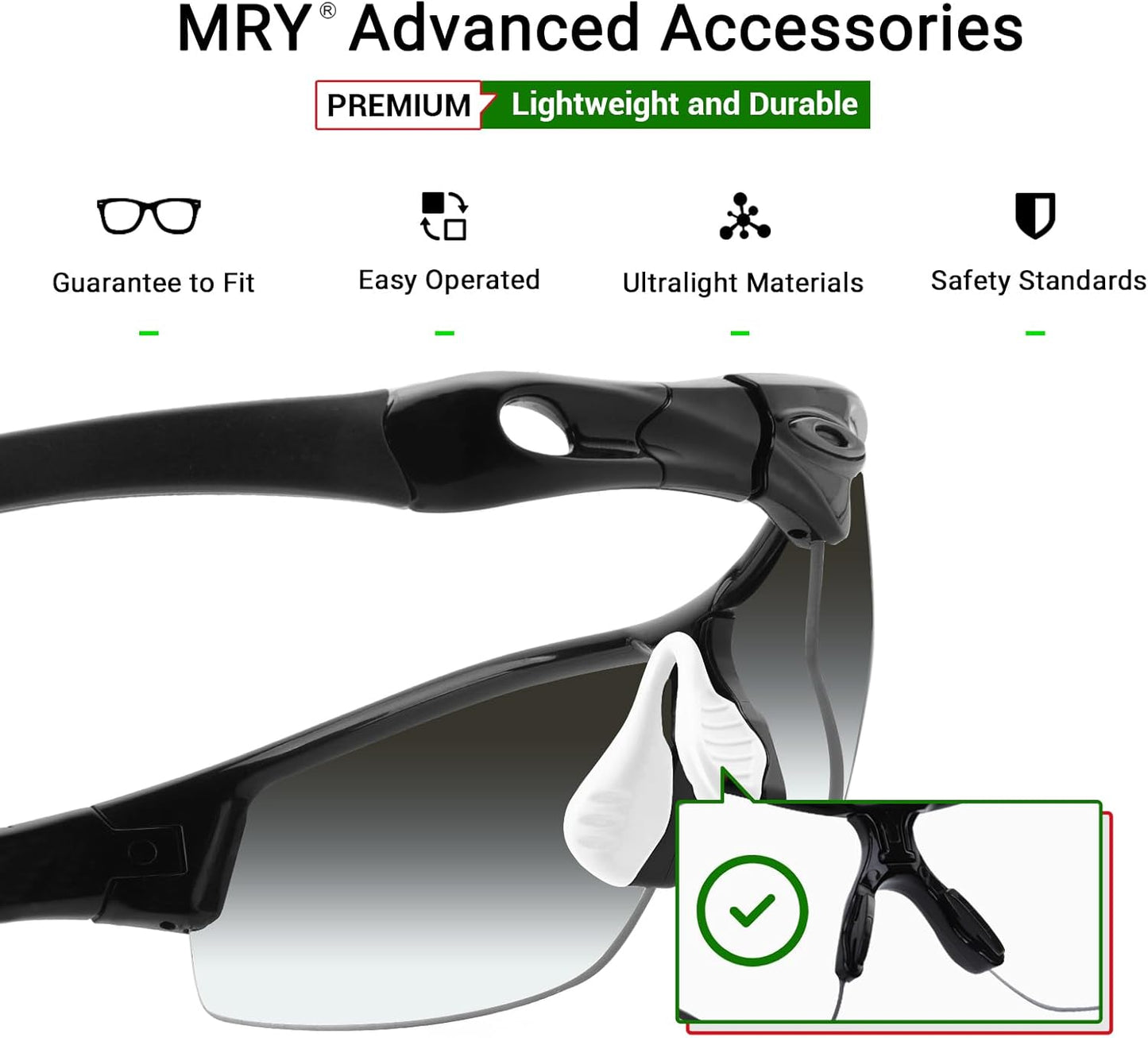 Mryok Replacement Nosepiece Nosepad for Oakley Radar Path EV RadarLock Sunglass