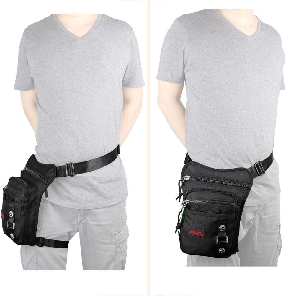 Thigh Pack, Larswon Leg Bag Thigh Pouch Bag Tactical Waist Bag Motorcycle Bag Waterproof