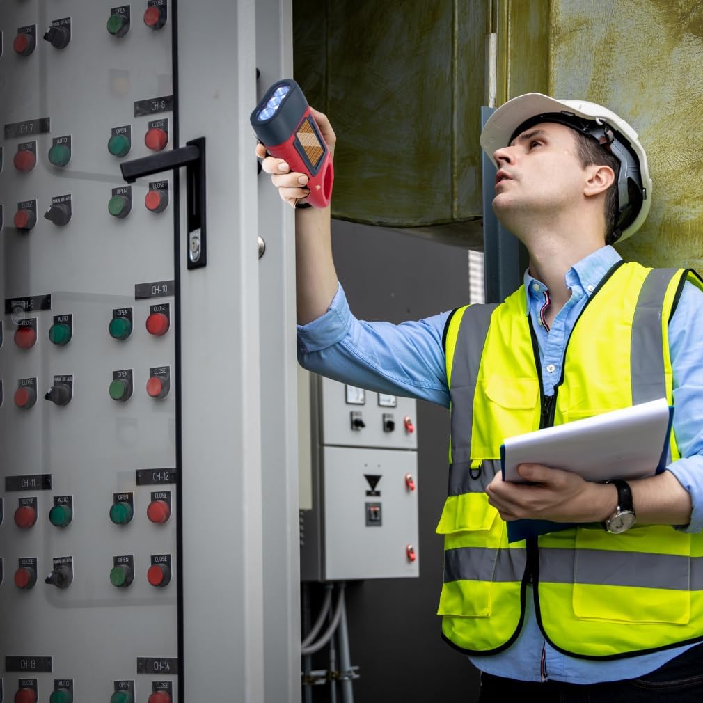 Hand Crank Emergency Flashlights - 4 Pack LED for Camping, Home & Car