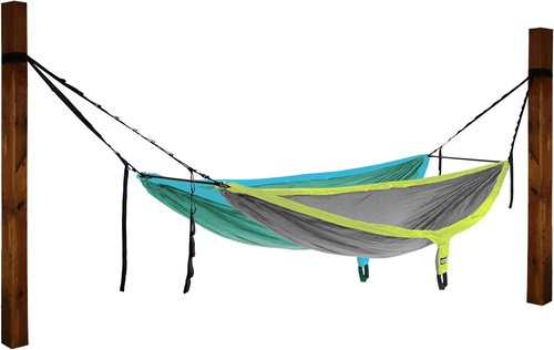 ENO Fuse Tandem Hammock System Colour Retro Tri Lightwieght Fuse Spreader Bars, Two Hammocks Side by Side Dac Grren Anodised Aluminium Alloy Eliminates Enviro Damage Weight 277 g