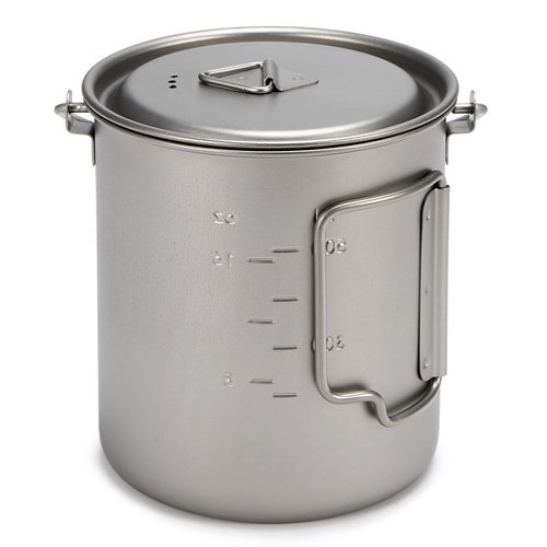 HURRISE Water Mug Cup with Lid and Foldable Handle, Cup Outdoor Mug 750ml Pot for Camping Hiking Travelling Backpacking Climbing