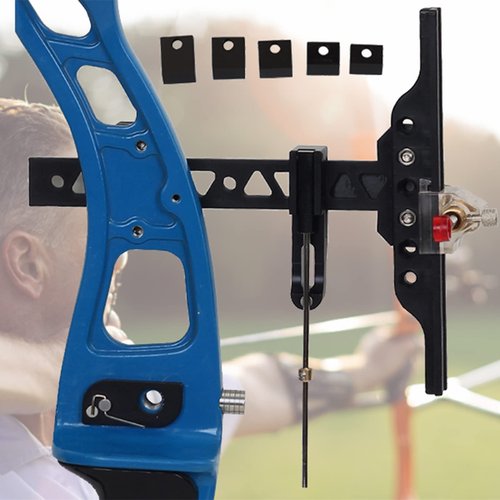 SOPOGER Archery Recurve Bow Clicker - Magnetic Sight Mounted Clicker Aluminum Arrow Clicker Signal Bow Accessories with Adjustable Slider for Hunting,Shooting,Competition (Black)