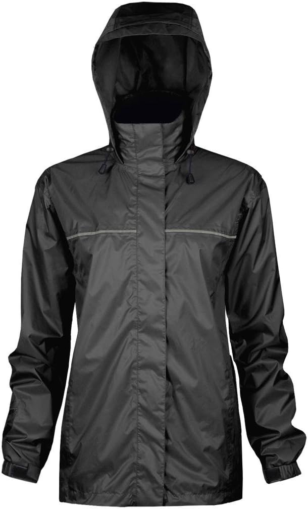 Viking Women's Windigo Waterproof and Windproof Packable Shell Jacket with Reflective Piping
