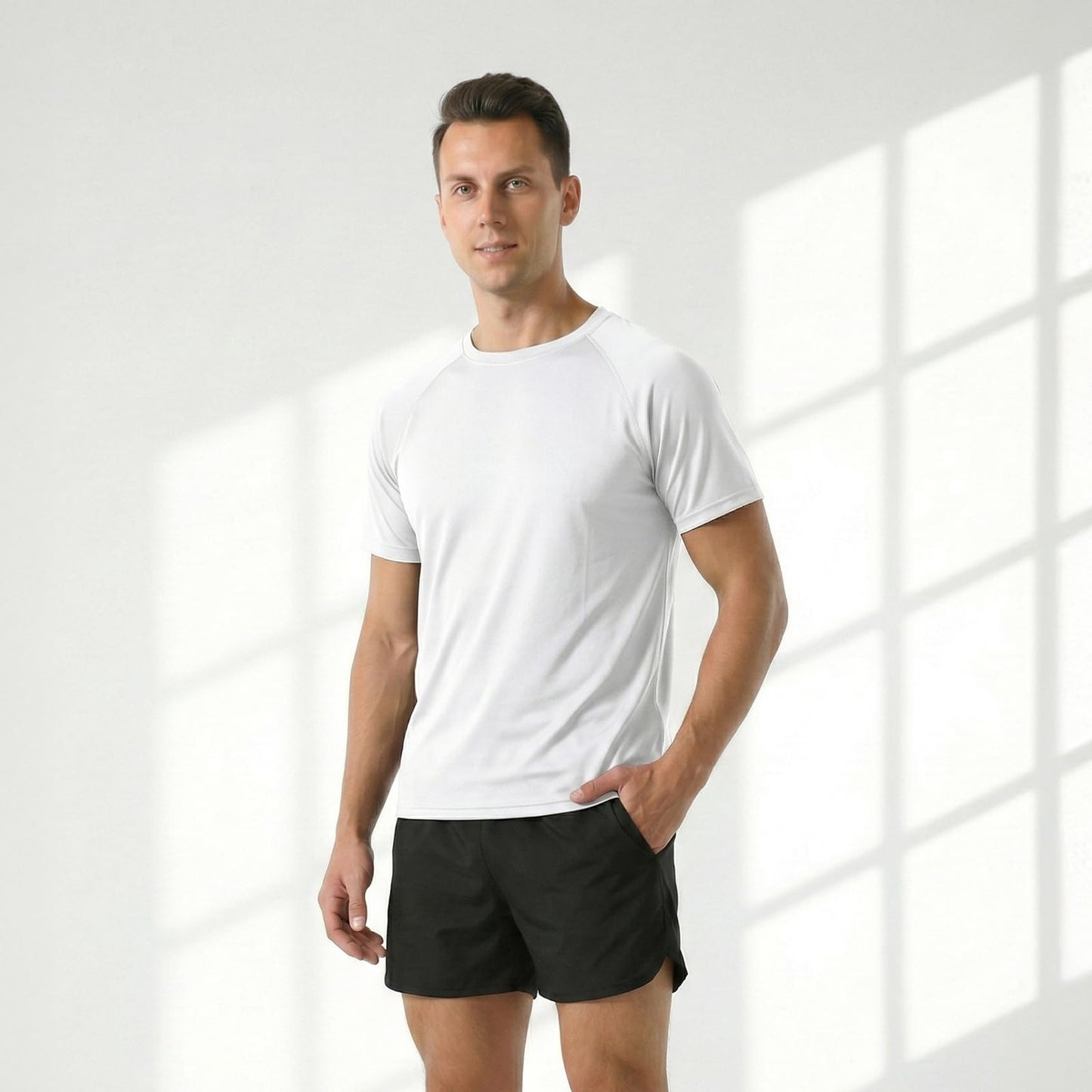 HYCOPROT Men’s Quick Dry Workout T Shirts Moisture Wicking Short Sleeve Athletic Loose Fit Undershirts Lightweight Breathable Activewear Tee Tops Fitness Clothing for Running Training Hiking Casual