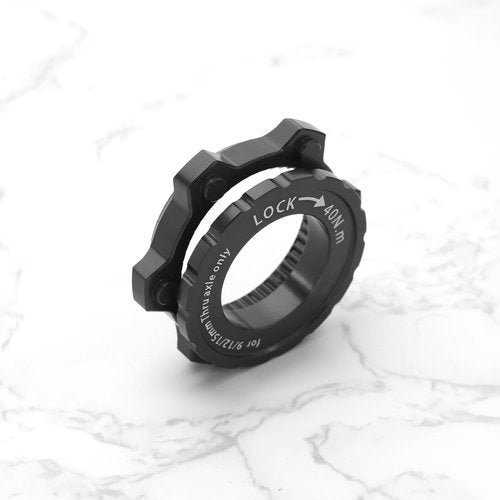 ECSiNG Brake Center Lock Replacement Compatible with Shimano Center-Lock Hubs Aluminum Alloy Bicycle Centerlock Adapter Accessories Black