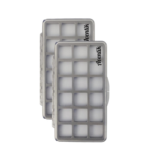 Aventik Fly Fishing Boxes Super Slim Transparent Design Magnetic Pad Compartments Tackle Foam Boxes 7.3X3.8X0.5inch（2-H34-18C)