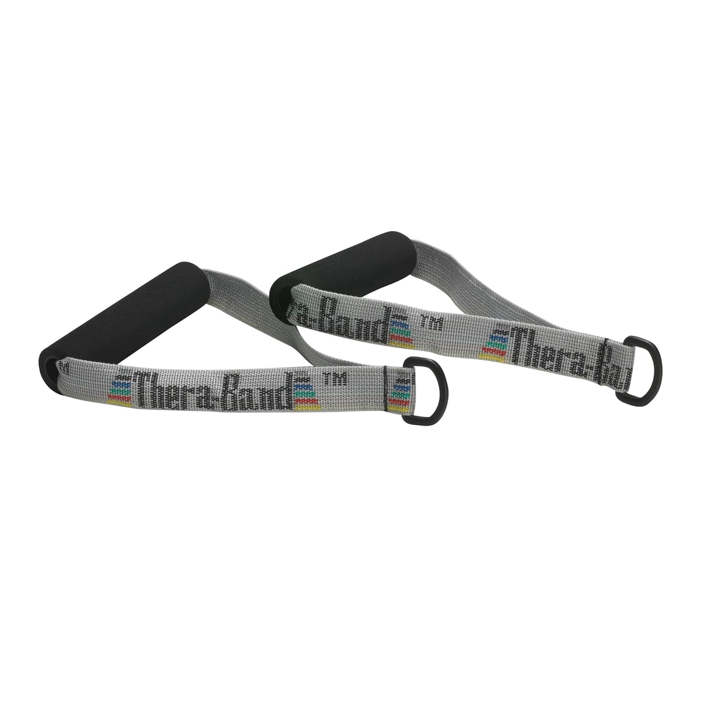 THERABAND Resistance Band Handles, Attachments for Resistance Bands and Tubing, Pair of Foam Grip Pull Handles for Lower and Upper Body Exercises, Pilates, Yoga, Home Workouts without Weights