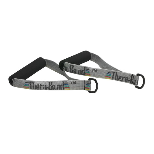 THERABAND Resistance Band Handles - Foam Grip Attachments for Upper & Lower Body Workouts