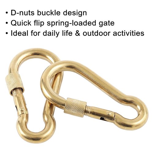 PROND Locking Carabiners, Heavy Duty Carabiner, 316 Stainless Steel Screw Lock Carabiner Hooks, 2.7inch