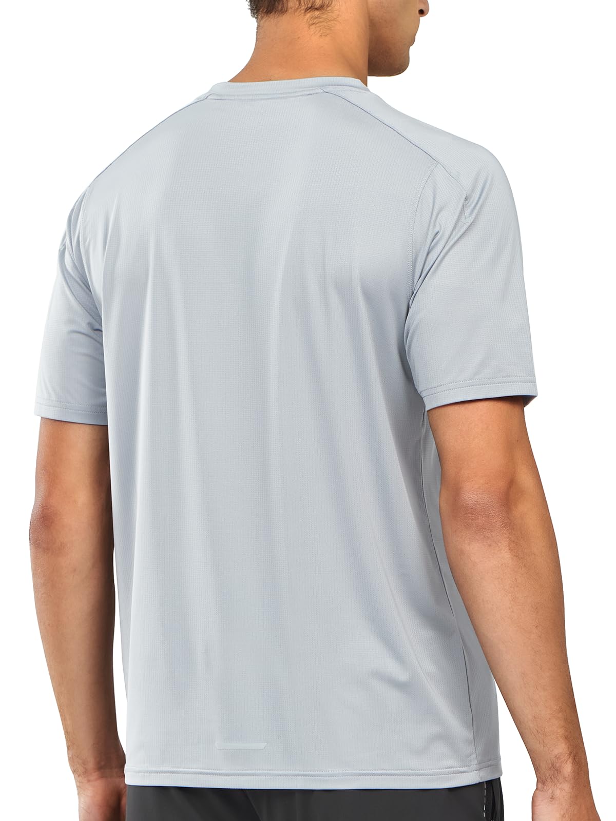 NORTHYARD Men's Athletic Running T-Shirts Quick Dry Workout Shirts Short-Sleeve Sports Gym Tee Tops Performance Activewear Lightgrey XL
