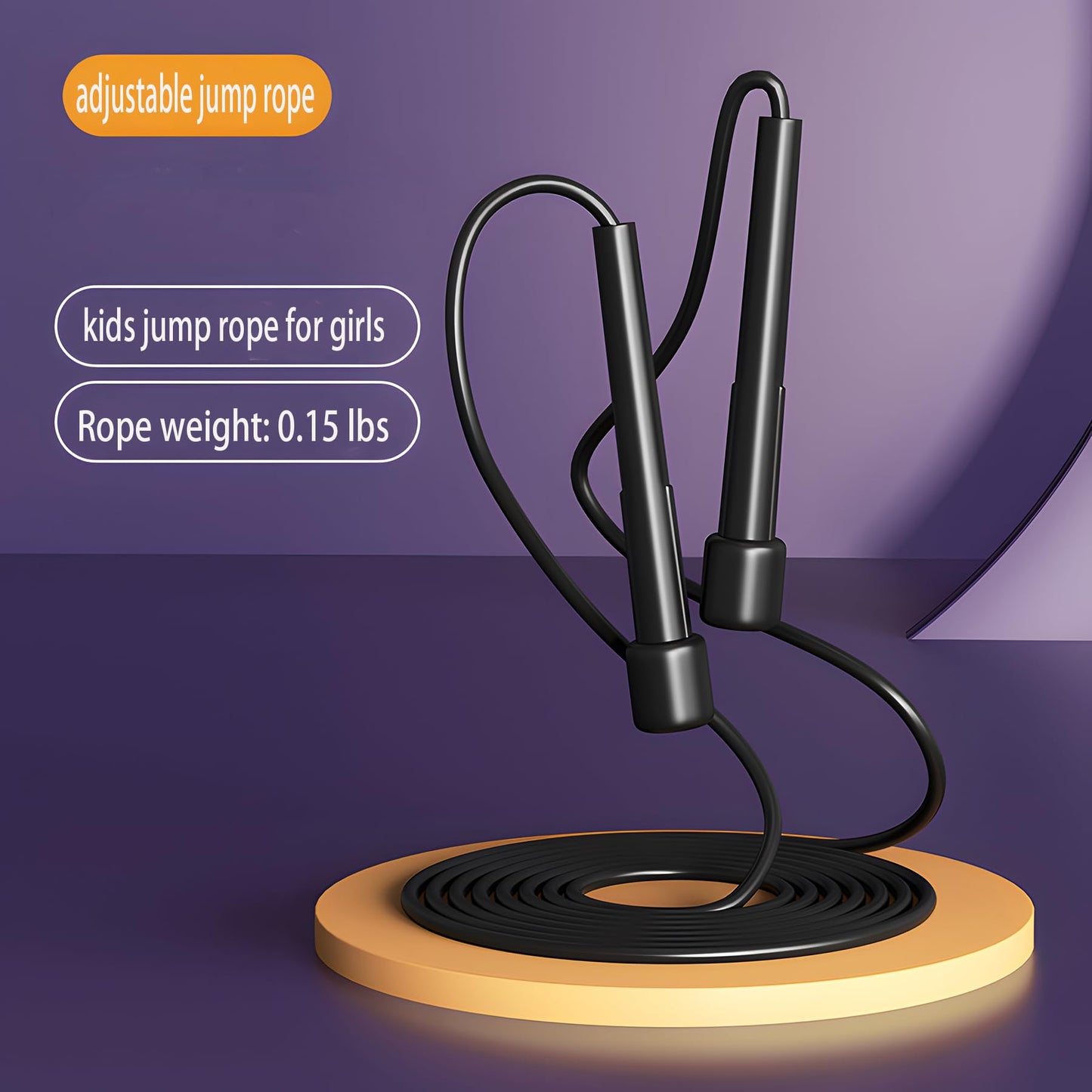 Jump Rope for Fitness Adjustable PVC 10ft Length Perfect Speed Jump Rope for Kids Ideal for Developing Coordination and Stamina - Also Great as a Speed Rope for Men