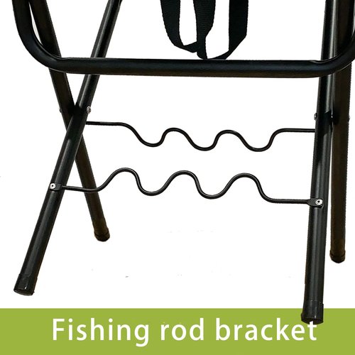 LEADALLWAY Folding Fishing Chair with Rod Holder,Camouflage