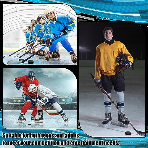 Foam Hockey Pucks Set - 6/10/24 Pieces with Storage Bag - Black, Classic, 3"