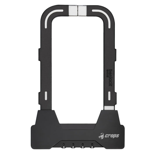 CROPS Bike U Lock, BENLOCK Foldable Black, 9mm Thickness, 4-Digit Resettable Combination Bike Locks Heavy Duty Anti Theft