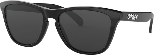 Oakley Frogskins Sunglasses 24-306 Polished Black & Crystal Grey 55mm - Authentic Style