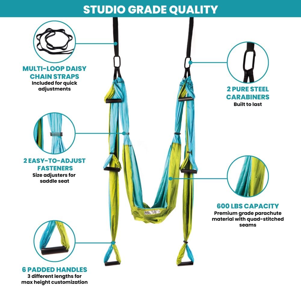 Swing Set for Home & Outdoor | Easy Setup for Strength, Balance & Back Pain Relief | Adjustable Straps & 600lb Capacity, Includes Carrying Bag & Online Tutorials