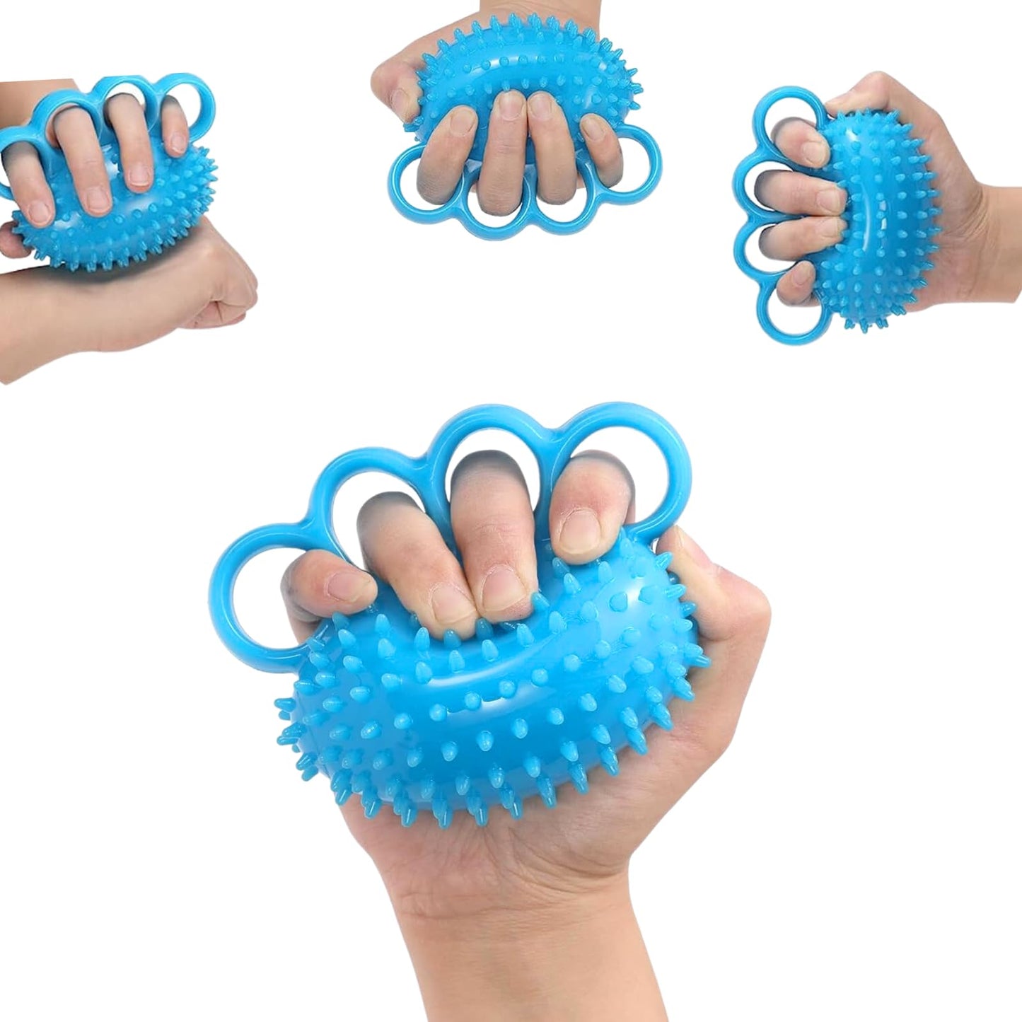 Hand Grip Strengthener & Finger Therapy Exercise Ball - Resistance Squeeze Ball and Massage Equipment for Stress Relief, Flexibility, Stroke Recovery, Arthritis, Anxiety, Physical Therapy, and Muscle Massage for Athletes, Musicians, Elderly, and Yoga Enth
