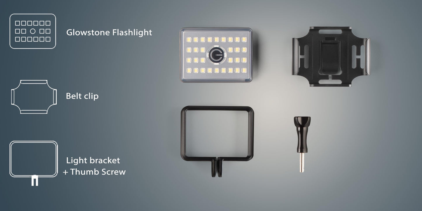 Glowstone LED Flashlights High Lumens 900lm/5600K Output – Powerful Small Flashlight, Rechargeable Portable Durable Torch, IP69K Waterproof, Drop-Proof 5m, Outdoor Camping Emergency Use - No Charger