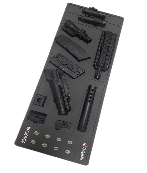 CMAIR4U Rifle Cleaning Mat, Anti-Slip Rubber Mat, Magnetic Maintenance Mat 36" x10" (Large, Stealth Gray)