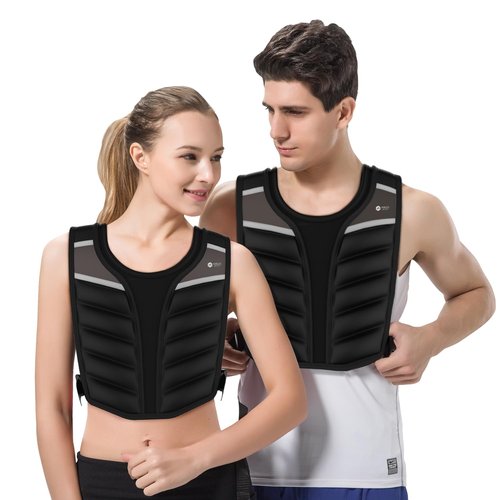 Weighted Vest,10lb/15lb/20lb Weight Vest with Reflective Stripe,Body Weight Vests for Men,Women Gym Home,Workout,Strength Training,Fitness,Running,Training (10LB)