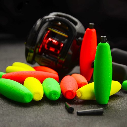 YOTO Peg Floats for Catfish Crappie,Foam Cigar Slip Fishing Corks Bobbers for Santee Rig