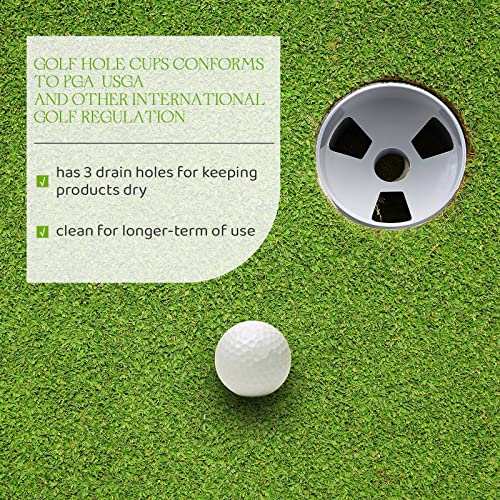 4 Inch Golf Putting Cup with Flag - Outdoor Practice Hole Set of 9