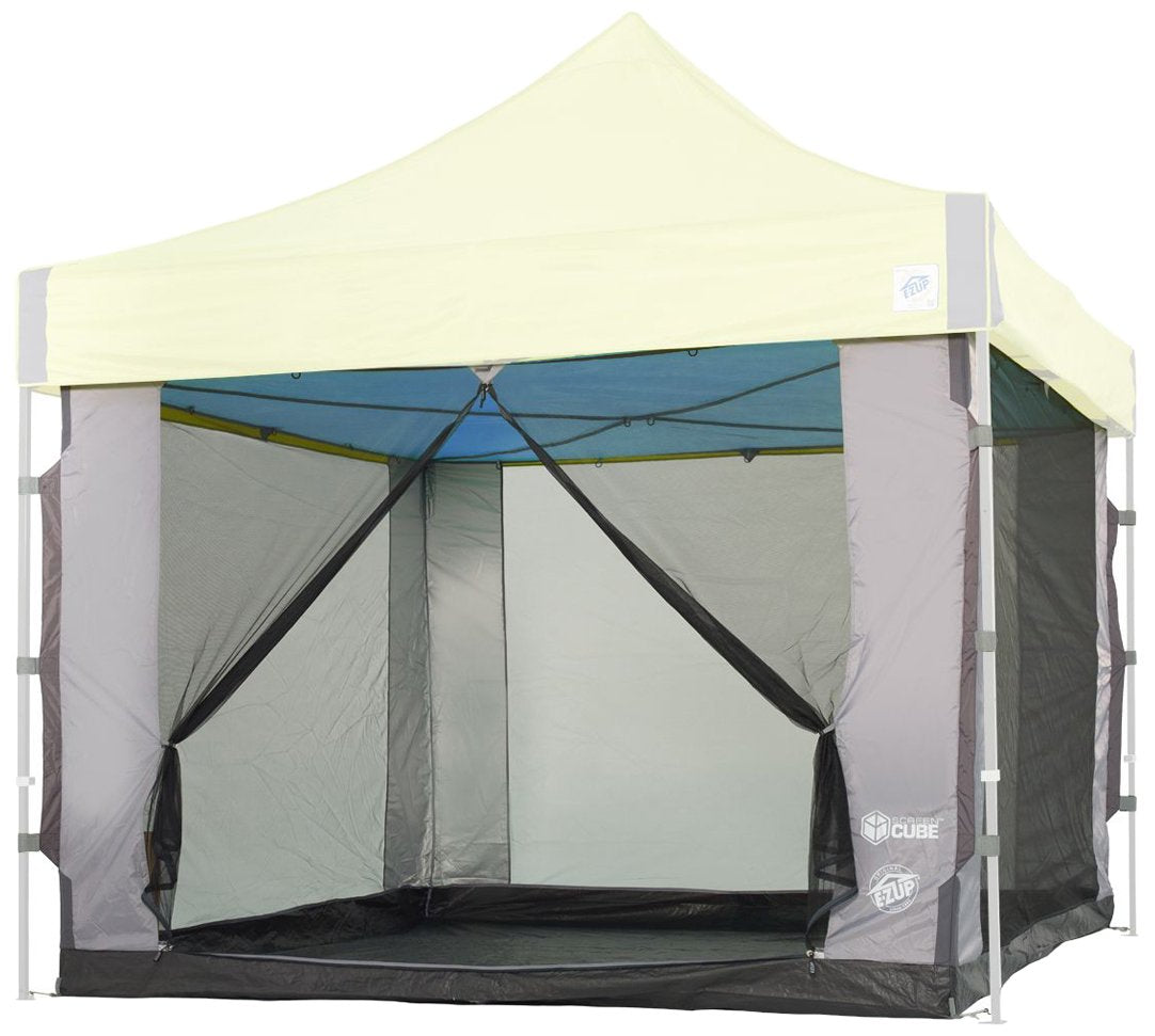 E-Z UP Cube Mesh Canopy Screen Room, Fits 10' x 10' Straight Leg Canopy & US Weight Tailgater Canopy Weights, Safe Installation, and Removal to Secure Tents, Canopies, and Umbrellas at Outdoor Events