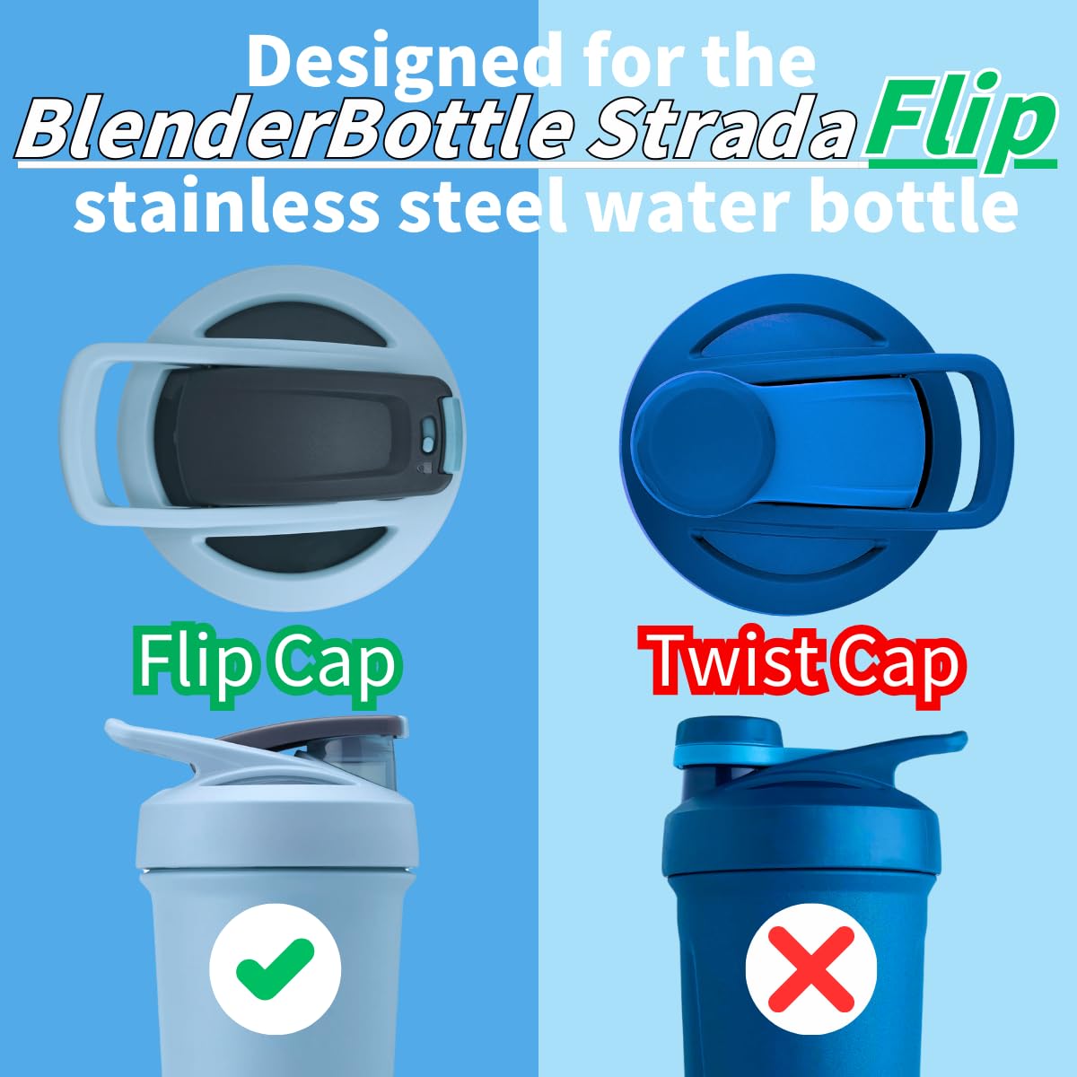 9PCS Shaker Cup Gasket Replacement for BlenderBottle Strada Stainless Steel Shaker Bottle，Water Bottle Gasket Silicone Gasket，Compatible with BlenderBottle Strada Shaker（Strada Flip）