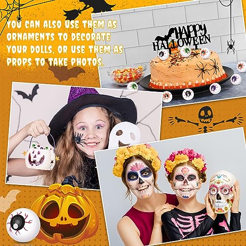 Halloween Plastic Eyeballs Fake Eyes Set - Spooky 1.3 Inch Colorful Ornaments