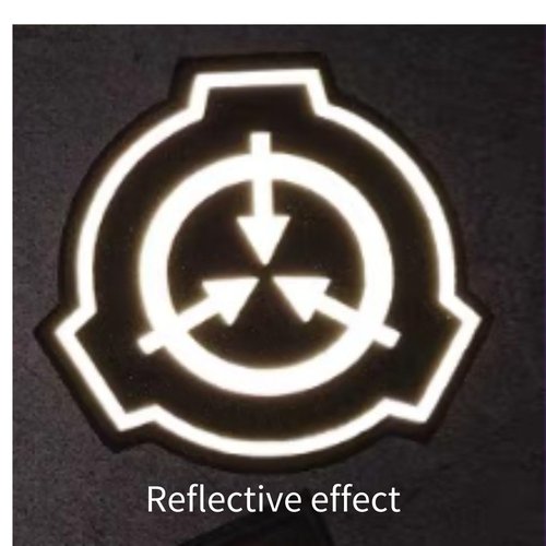 Reflective SCP MTF Patch,Special Containment Procedures Foundation Logo 3D,Embroidered Tactical Morale Military Patches Hook and Loop (2PCS D)
