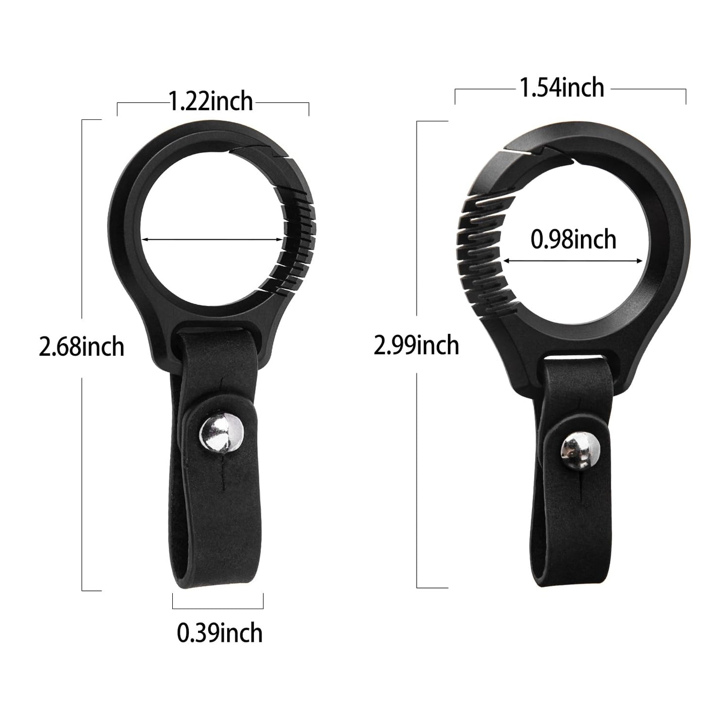 WARHERO Titanium Leather Car Key Keychain Clip EDC Compact Cowhide Belt Hook Holder Carabiner Rings Keeper Lightweight Durable Design Organizer