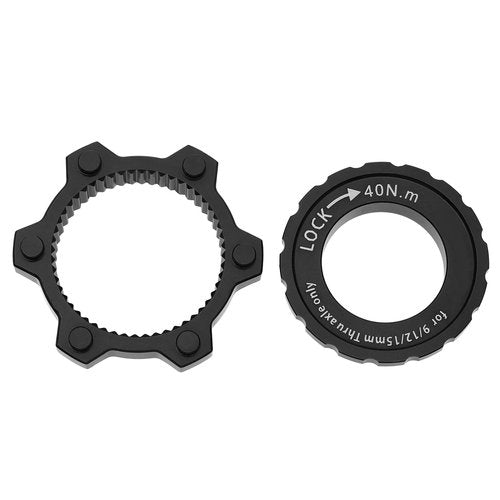 ECSiNG Brake Center Lock Replacement Compatible with Shimano Center-Lock Hubs Aluminum Alloy Bicycle Centerlock Adapter Accessories Black
