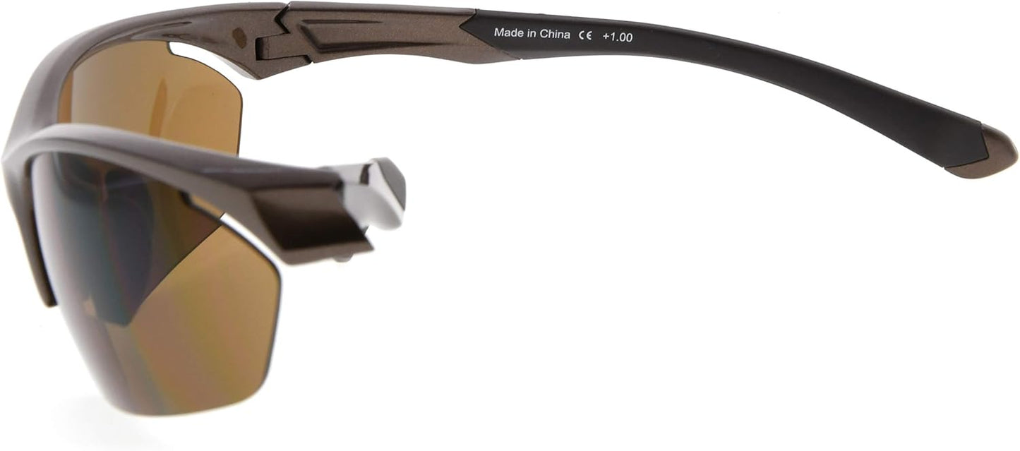 Eyekepper TR90 Frame Bifocal Sports Sunglasses Baseball Running Fishing Driving Golf Softball Hiking Sunshine Readers