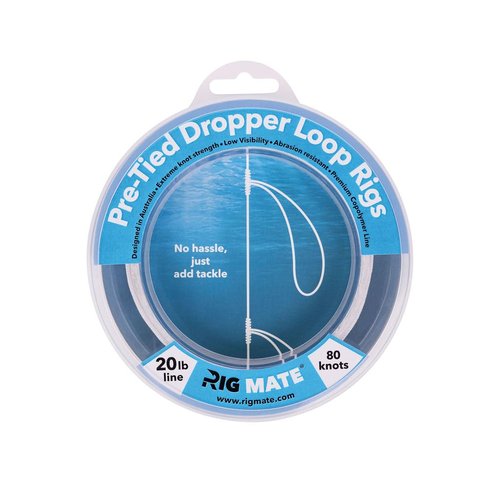 20 lb Pre-Tied Dropper Loop Rigs. Fishing Line Spool. Loops 18 Inches Apart with 5.5 Inch Loop Size. Perfect for Saltwater & Freshwater Fishing. Perfect for Snapper & Other Bottom Feeding Fish.