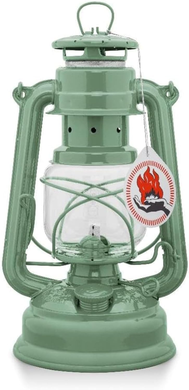 Outdoor Kerosene Fuel Lantern, German Made Weather Resistant Baby Special 276 Galvanized Hurricane Lamp for Camping or Patio, 10 Inches, Bronze