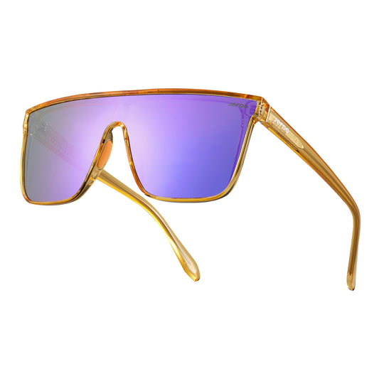 Jefoo Polarized Square Sunglasses for Women Men Oversized Fashion Siamese Lens Style Flat Top Shield Shades UV Protection