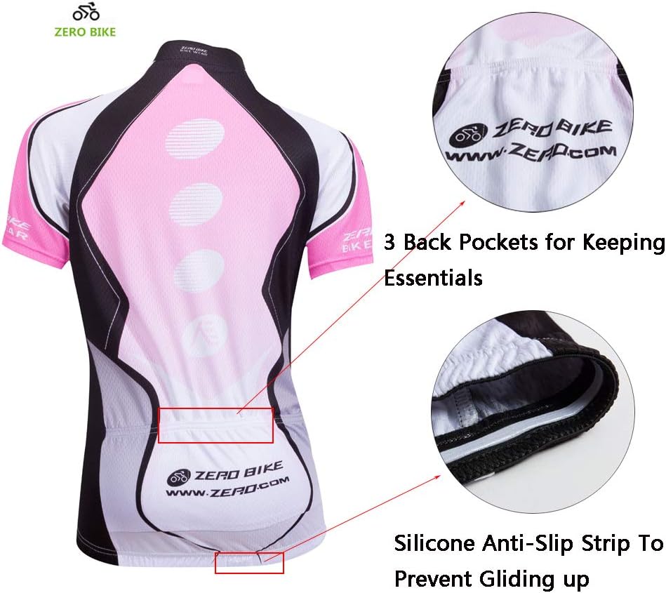 ZEROBIKE® Women's Short Sleeve Cycling Jersey Jacket Cycling Shirt Quick Dry Breathable Mountain Clothing Bike Top