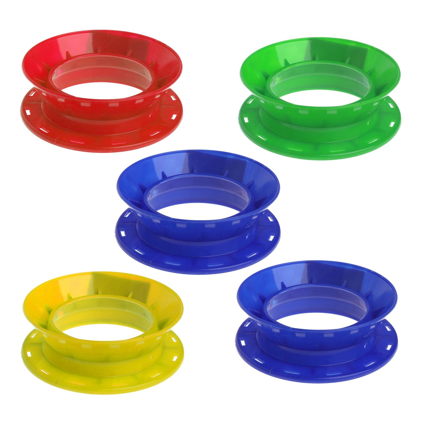 5 Pcs Fishing Line Coiling Plate Wire Winding Rings Reel Plastics Handle Wire Winding Hand Reel Fishing Accessory