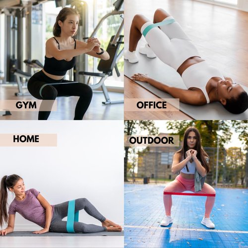 BOOTY BAKERY Booty Band, Premium Non-Slip Fabric Resistance Bands Set of 3, with Workout E-Book Guide. Great for Men and Women Workout. Strengthens Glutes, HIPS, Thighs and Legs.