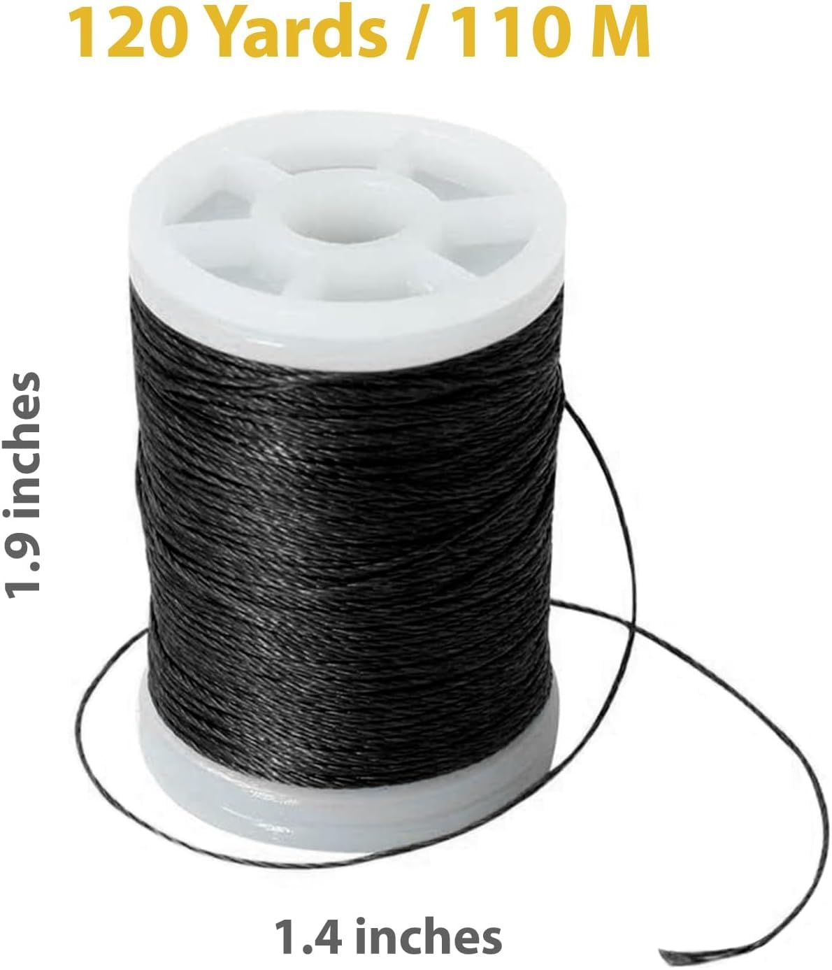 KESHES Archery Bowstring Serving Thread Jig - 120 Yards/110 M - Durable Bow String Serving Material for Recurve & Hunting Bows - CIdeal for Nock Points & Arrow Rest Setup