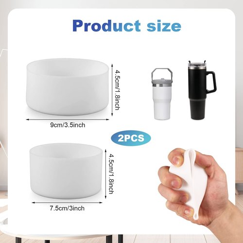 Protective Silicone Boot Anti-Slip Bottom Sleeve Cover for Water Bottle Compatible with Hydro Flask, MIRA, Simple Modern and Iron Flask Water Bottles