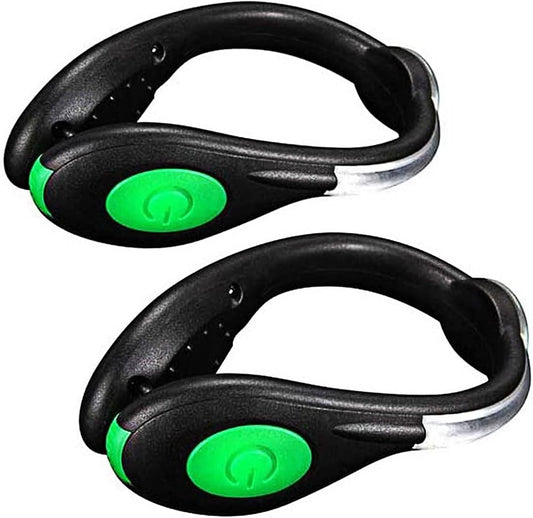 LED Shoes Clip Lights USB Charging for Night Running Gear, Color RGB Strobe and Steady Color Flash Mode, Safety Clip Lights for Running, Jogging, Walking, Biking(One Pair)