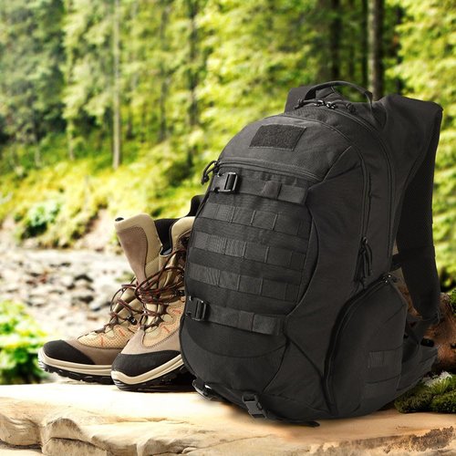 R.SASR 35L motorcycle backpack, black tactical backpack, Military Backpack (2.0 black)