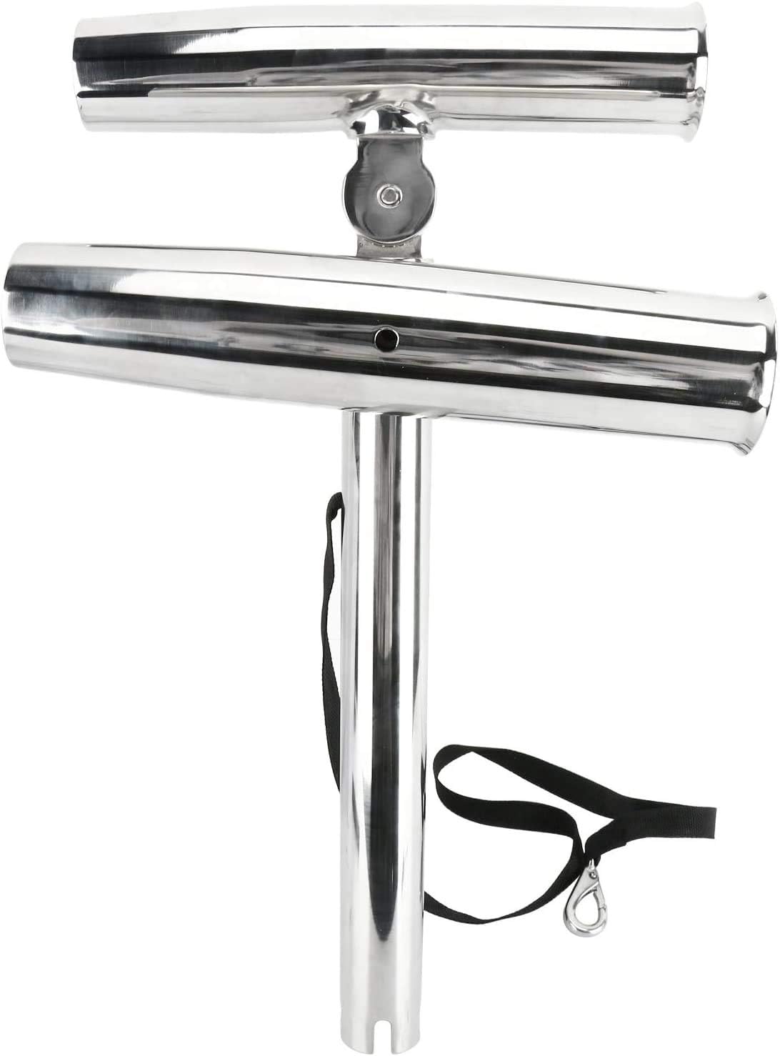 Amarine-made Silver Highly Polished Dual Adjustable Rod Holder , Double Angle Adjustable Rod Holder , Any Angle from Water