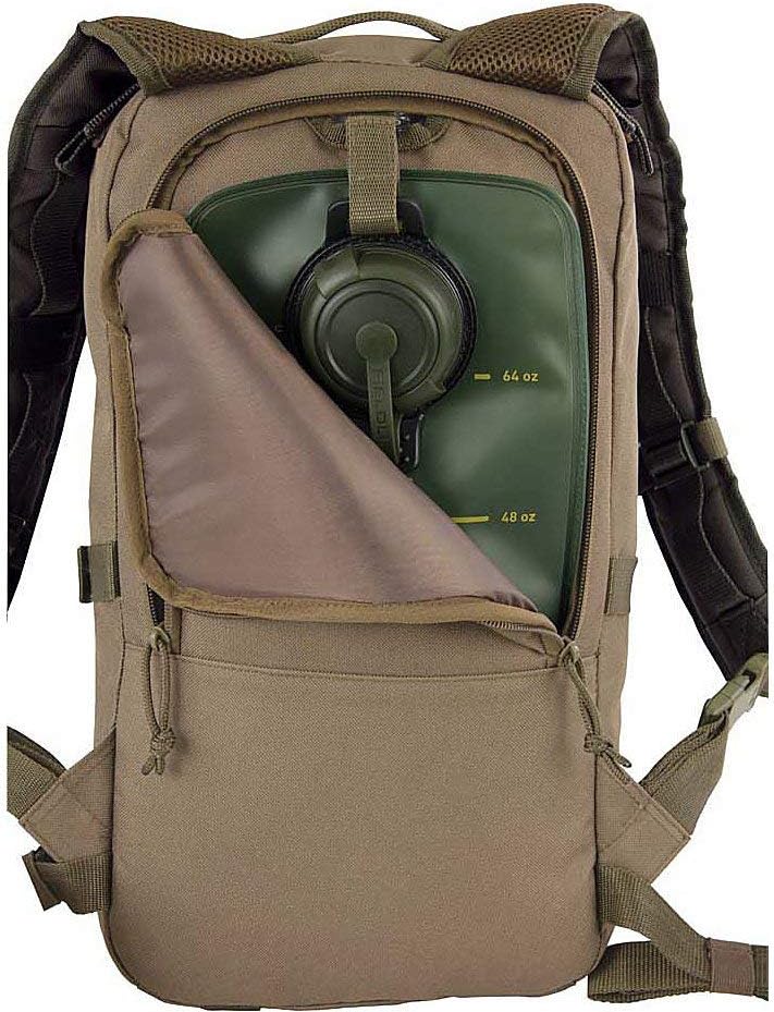 Surge Tactical Hydration Pack Military Backpack with MOLLE System | Survival Bug Out Bag | 22L Storage Capacity + 3L Reservoir (Digital Sand)