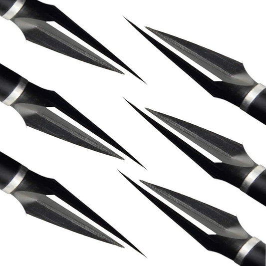 Archery Broadheads 150 Grain Traditional Hunting Arrow Head for Compound Bow,Pack of 6