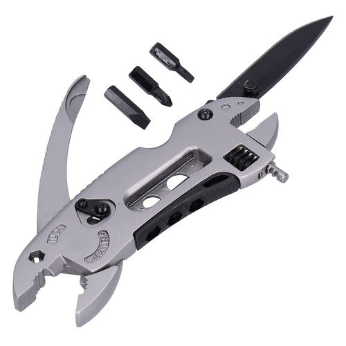 Multitool Wrench, Multifunctional Tools Pliers Screwdriver Stainless Steel Multitool Pliers Foldable Multipurpose Portable Multi Tool Wrench for Camping Fishing DIY