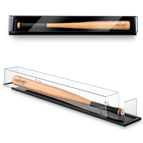 Silipull Baseball Bat Display Case Wall Mounted Tabletop Bat Display Case W/98% UV Protection Holder for Sport Collector Memorabilia Birthday Gift(Full Size-Fits ≤36" Bats)